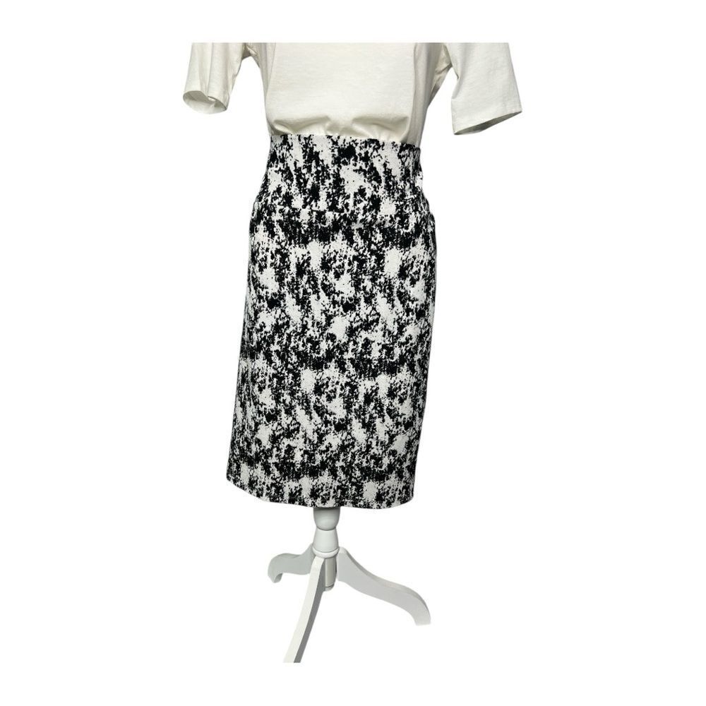 LuLaRoe Cassie‎ Pencil Stretch Skirt Black White 3XL
